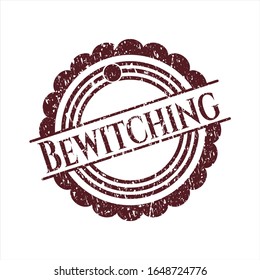 Red Bewitching distressed with rubber seal texture