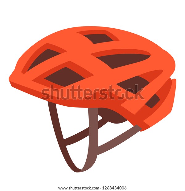 Vector De Stock Libre De Regalias Sobre Casco De Bicicleta Roja Ilustracion1268434006