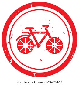 Red Bicycle rubber stamp