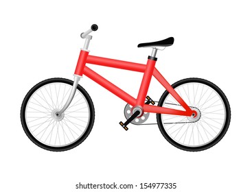 Red Bicycle Vector Illustration Stock Vector (Royalty Free) 154977335 ...