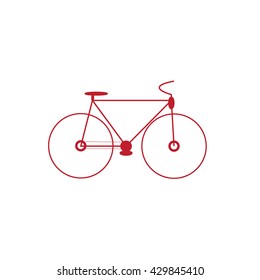red bicycle - vector illustrator