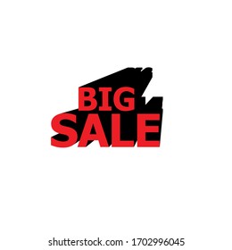 red BIG SALE 3D vector text