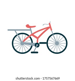 red bike design, Vehicle bicycle cycle healthy lifestyle sport and leisure theme Vector illustration