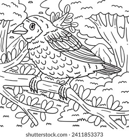 Red Billed Quelea Bird Coloring Page for Kids