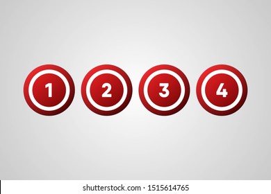 Red Bingo Balls Vector Illustration
