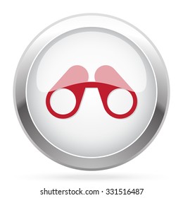 Red Binoculars icon on chrome web button