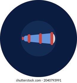 Red binoculars, illustration, vector, on a white background.