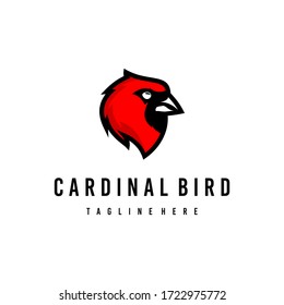 Red bird logo design. Awesome a red bird silhoutte. A red bird logotype.