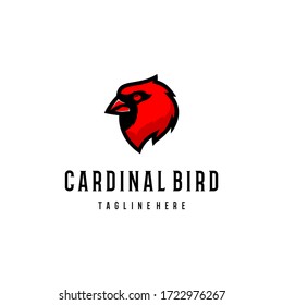 Red bird logo design. Awesome a red bird silhoutte. A red bird logotype.