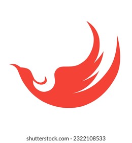 Red Bird Logo Vector Design