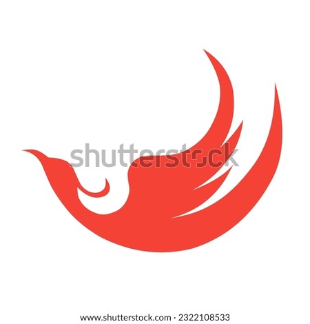 Red Bird Logo Vector Design