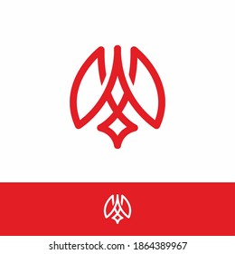 Plantilla de logotipo vectorial de símbolo de pájaro rojo