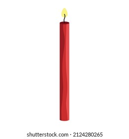 red birthday candle onfire icon