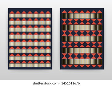 Red bisque seamless texture design for annual report, brochure, flyer, poster. Geometric seamless texture background vector illustration for leaflet, poster. Business abstract A4 brochure template.