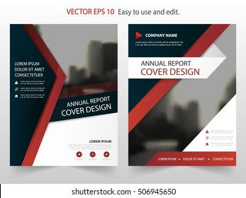 Red black abstract annual report Brochure design template vector. Business Flyers infographic magazine poster.Abstract layout template ,Book Cover presentation portfolio.