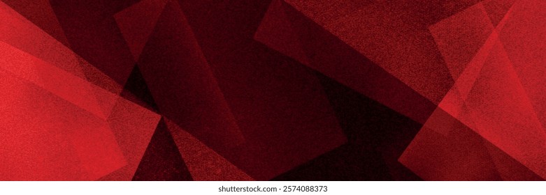 red and black abstract background with angled blocks, squares, diamonds, rectangle and triangle shapes layered in abstract modern art style background pattern.
