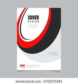 Diseño de cubierta de fondo abstracto negro rojo