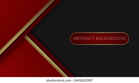 red and black abstract background with gold lines
