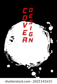 Fondo abstracto rojo y negro con pincel de tinta. Composición de estilo japonés. Fondo dinámico futurista agresivo para tapicería, interior, portada de volante, afiche, banner, folleto.