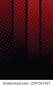 Red and Black Abstract Background with Vertical Stripes and Dotted Pattern