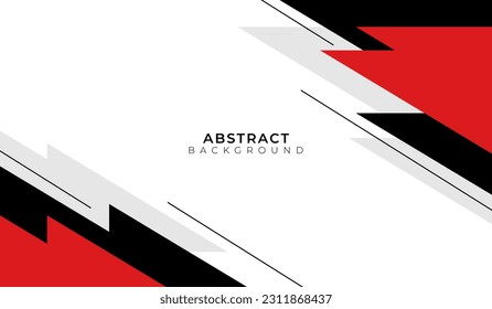 Vector de fondo de banner abstracto rojo y negro