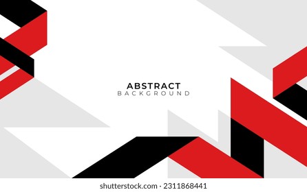 Vector de fondo de banner abstracto rojo y negro