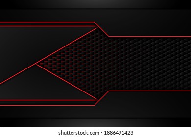 red and black abstract corporate banner design abstract  on grid background. Vector illustration
