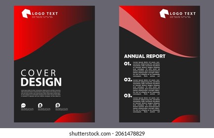 red and black abstract cover design modern book cover abstract brochure cover template, annual report, magazine and flyer layout Vector a4