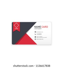 Red Black Abstract Creative Business Name Card Vector Image

