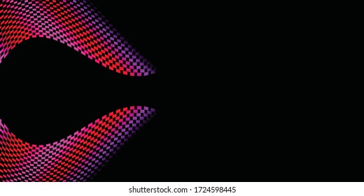 red and black abstract digital background. Vector