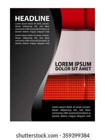 Red, black Abstract Flyer Design
