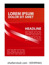 Red, black Abstract Flyer Design
