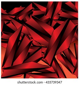 Red and black abstract fractal background pattern illustration
