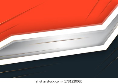 el fondo geométrico abstracto rojo y negro utiliza sombra y elemento gradiente de oro triangular. gradiente blanco gris en el medio. 