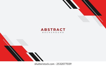 Ilustración vectorial de fondo geométrico abstracto rojo y negro