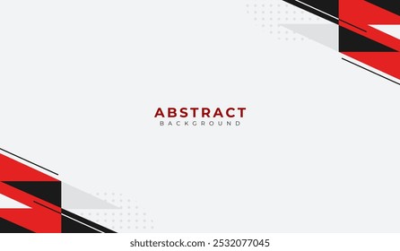 Ilustração de vetor de fundo geométrico abstrato vermelho e preto