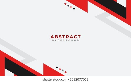 Ilustração de vetor de fundo geométrico abstrato vermelho e preto