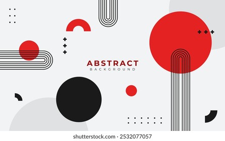 Ilustración vectorial de fondo geométrico abstracto rojo y negro