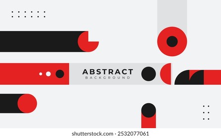 Ilustração de vetor de fundo geométrico abstrato vermelho e preto