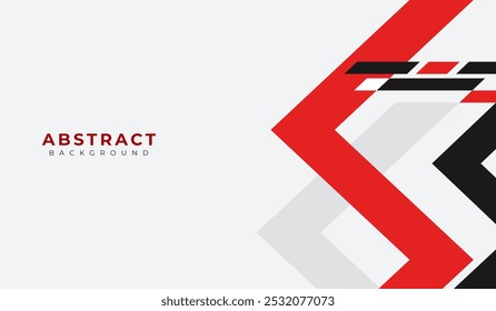 Ilustración vectorial de fondo geométrico abstracto rojo y negro