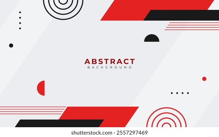 Red and black abstract geometric background vector illustration