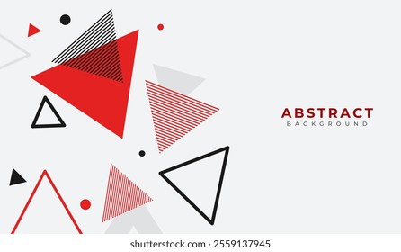 Red and black abstract geometric background vector illustration