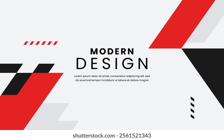 Red and black abstract geometric background vector illustration