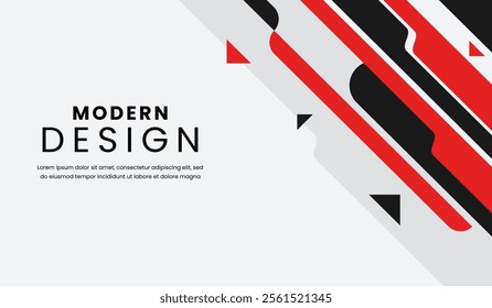 Red and black abstract geometric background vector illustration