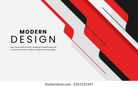 Red and black abstract geometric background vector illustration