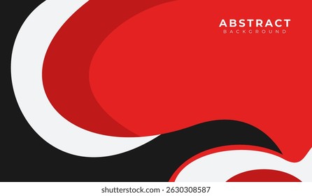 Ilustración vectorial de fondo geométrico abstracto rojo y negro