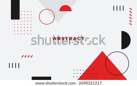 Red and black abstract geometric background vector illustration