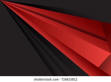 Red and Black abstract geometric material design background  for card, annual business report, poster template