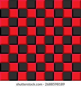 Fundo de Vetor de Padrão Sem Costura Geométrico Abstrato Vermelho e Preto