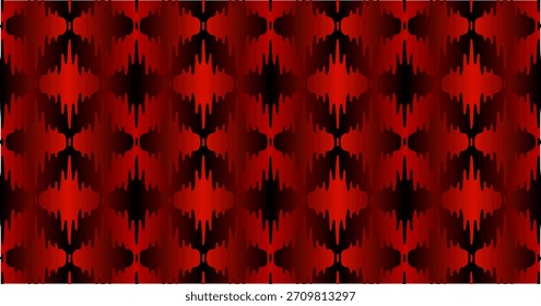 Red and black abstract geometric seamless pattern with bold repeating shapes for modern design.